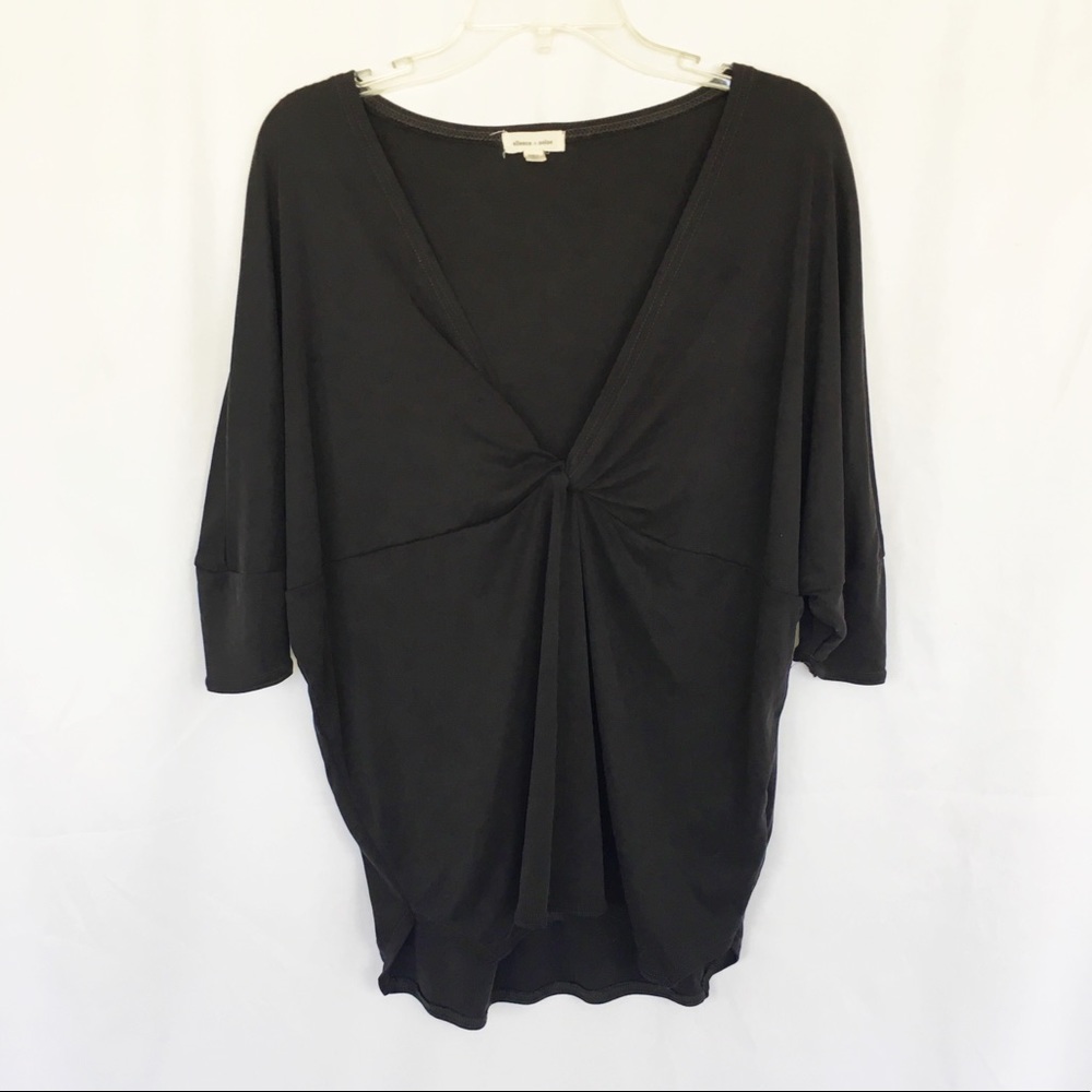 Silence & Noise gray batwing kimono style top XS